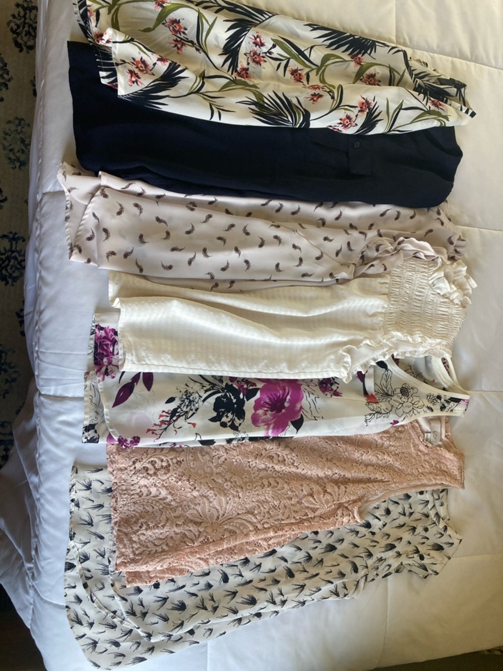 7 Ann Taylor Loft tops. All sizes petite XS.